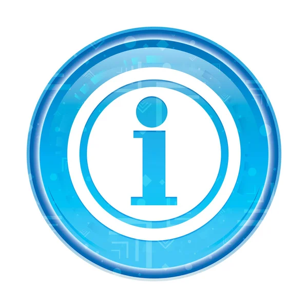 Info icon bloemen blauwe ronde knop — Stockfoto