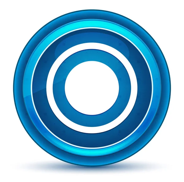 Синяя круглая кнопка — стоковое фото
