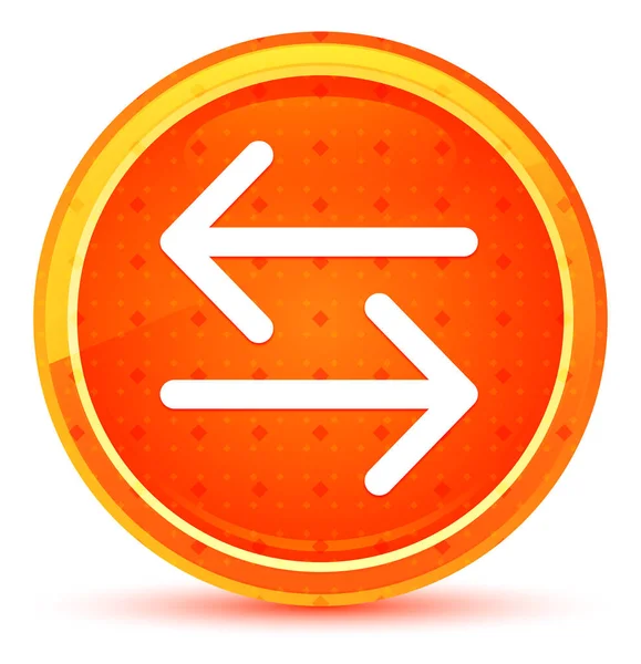 Transfer pijl icoon natuurlijke oranje ronde knop — Stockfoto
