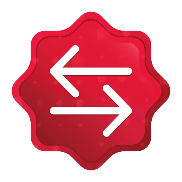 Transfer ok simgesi puslu gül kırmızı starburst etiket düğmesi — Stok fotoğraf