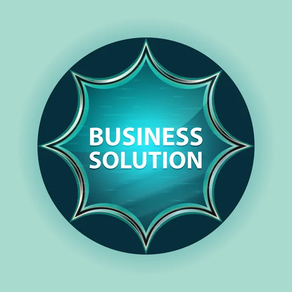 Business Solution magical glassy sunburst blue button sky blue b — Stock Photo, Image