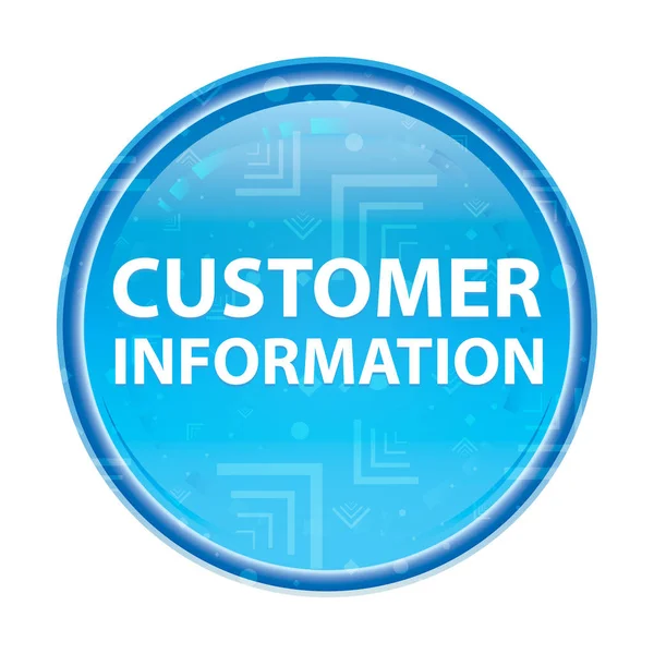顧客情報 花の青い丸いボタン — ストック写真