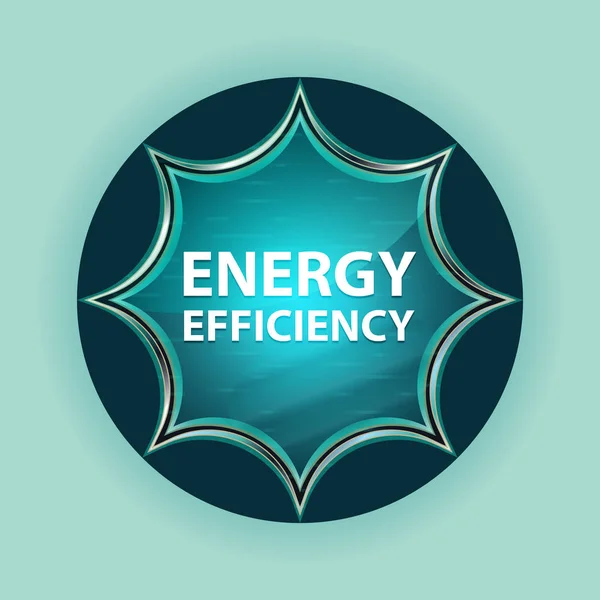 Energy Efficiency magical glassy sunburst blue button sky blue b — Stock Photo, Image