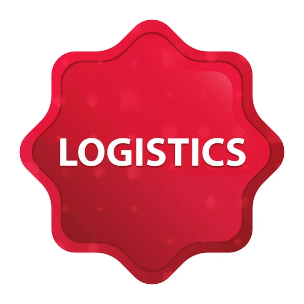 Logistics misty rose red starburst sticker button