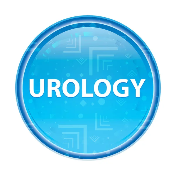 Urologie blumiger blauer runder Knopf — Stockfoto