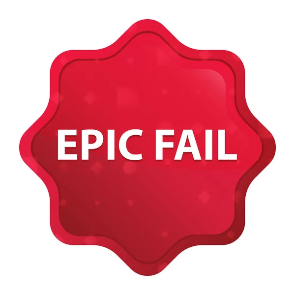 Epische Fail Misty Rose Rode Starburst sticker knop — Stockfoto