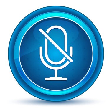 Mikrofon simgesi göz küresi mavi yuvarlak düğmesini sessize al