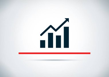 İstatistik simgesi soyut düz arka plan tasarım illüstrasyon