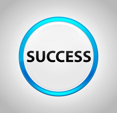 Başarı Yuvarlak Mavi Buton