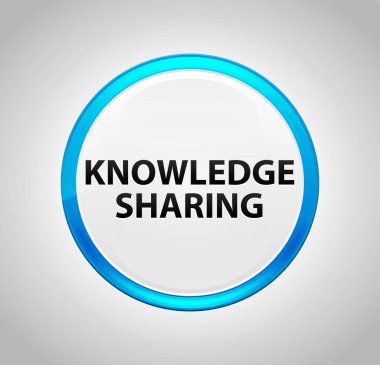 Bilgi Paylaşımı Yuvarlak Mavi Buton