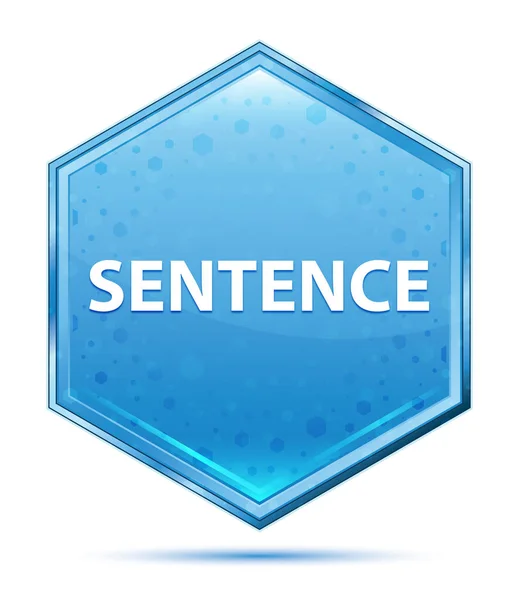 Sentence crystal blue hexagon button — Stock Photo, Image