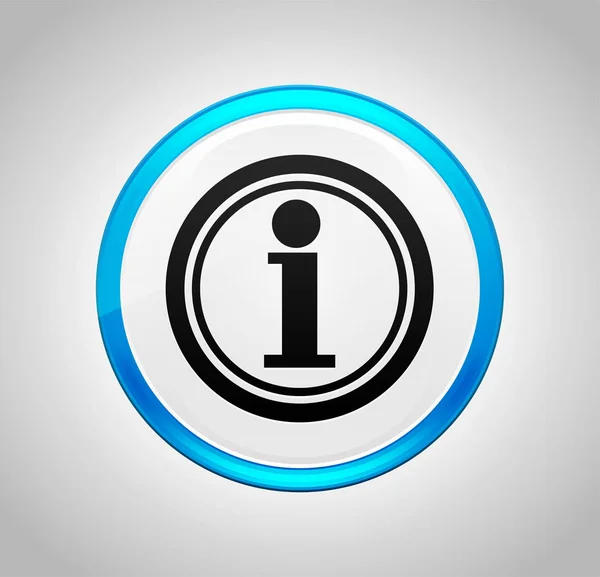 Info icoon ronde blauwe drukknop — Stockfoto
