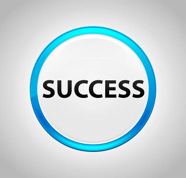Başarı Yuvarlak Mavi Buton — Stok fotoğraf