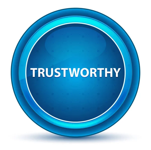 Trustworthy Eyeball botón redondo azul —  Fotos de Stock