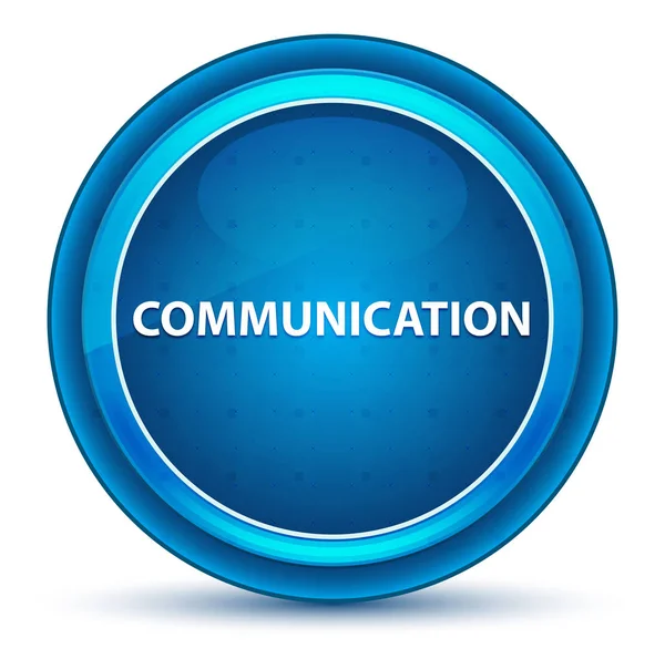 Kommunikation Augapfel blauer runder Knopf — Stockfoto