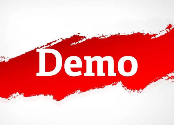 Demo Kırmızı Fırça Soyut Arka Plan İllüstrasyon