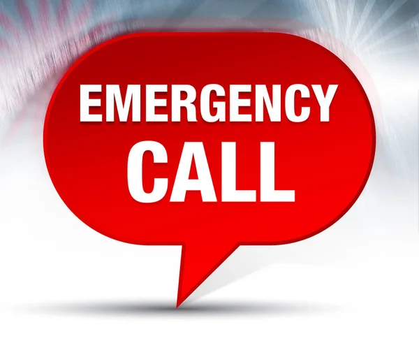 Emergency Call Red Bubble Background