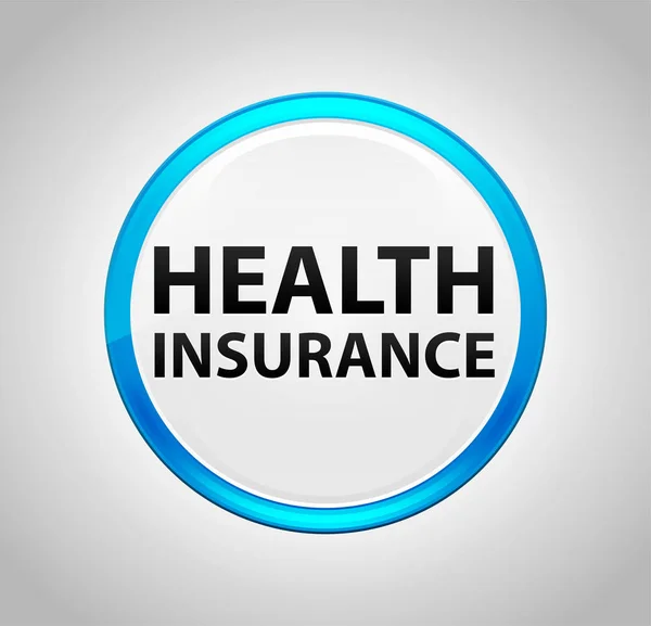 Health Insurance Round Blue Push Button — Stock Photo, Image