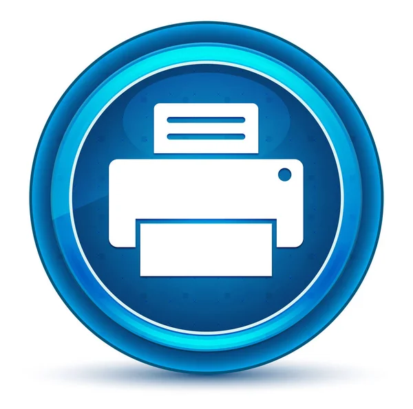 Printer icon eyeball blue round button — Stock Photo, Image