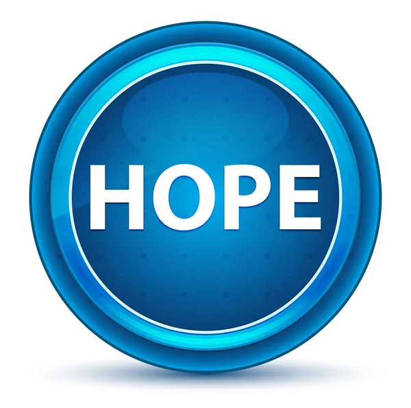 Hope Eyeball Blue Round Button — Stock Photo, Image