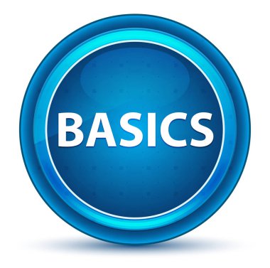 Basics Eyeball Mavi Yuvarlak Düğme