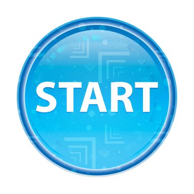 Çiçek mavisi yuvarlak düğmeyi başlatın