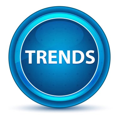 Trendler Eyeball Mavi Yuvarlak Düğme