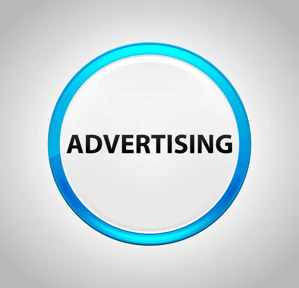 Advertising Round Blue Push Button — Stock Photo, Image