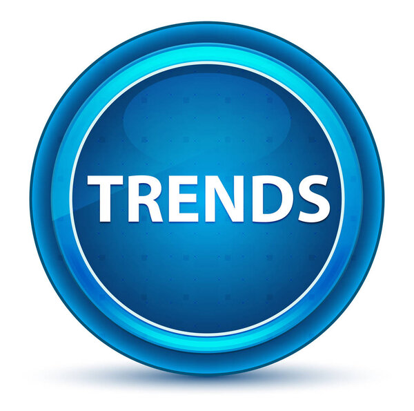 Trends Eyeball Blue Round Button