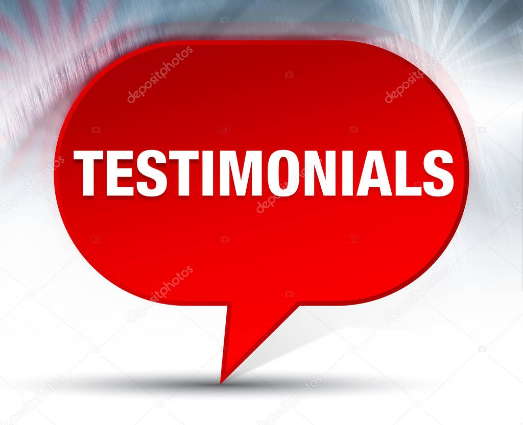 Testimonials Red Bubble Background