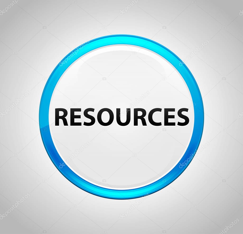 Resources Round Blue Push Button