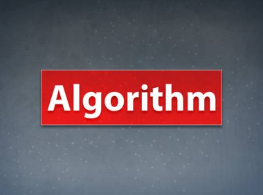 Algoritma Kırmızı Banner Soyut Arka Plan