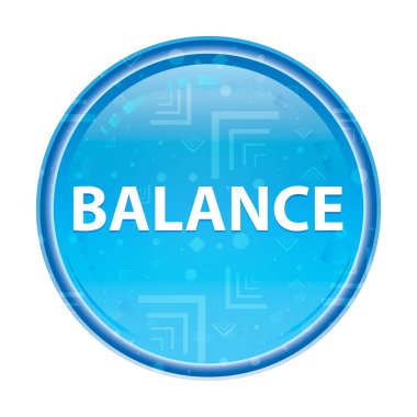 Denge çiçek mavi yuvarlak düğme