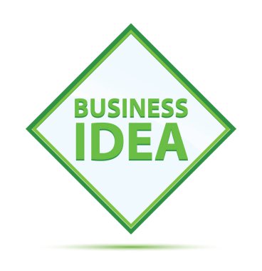 İş Fikri modern soyut yeşil elmas düğmesi