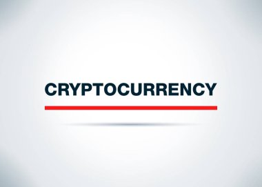 Cryptocurrency Soyut Düz Arka Plan Tasarım İllüstrasyon