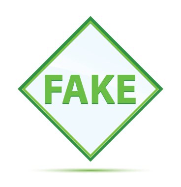 Sahte modern soyut yeşil elmas düğme