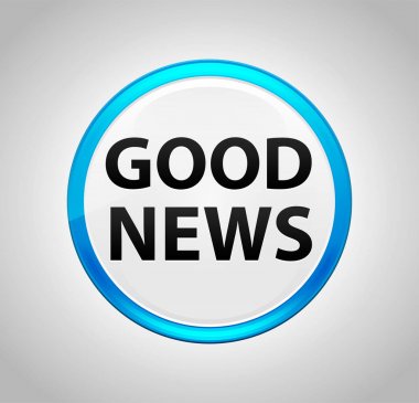 İyi Haber Yuvarlak Mavi Buton