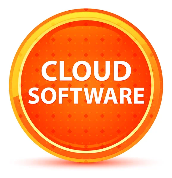 Cloud Software Natural Orange Round Button — Stock Photo, Image