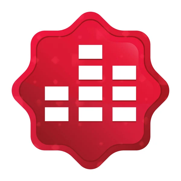 Equalizer icon misty rose red starburst sticker button — Stock Photo, Image