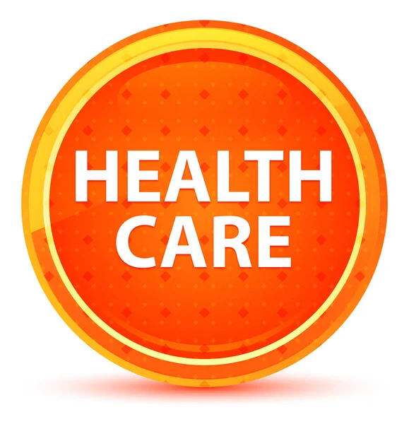 Health Care Natural Orange Round Button — Stock Photo, Image