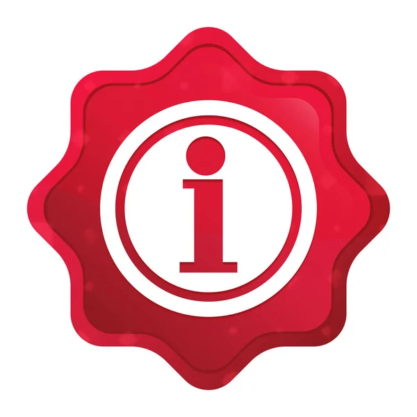 Info ikon dimmig rosa röd Starburst klistermärke knapp — Stockfoto