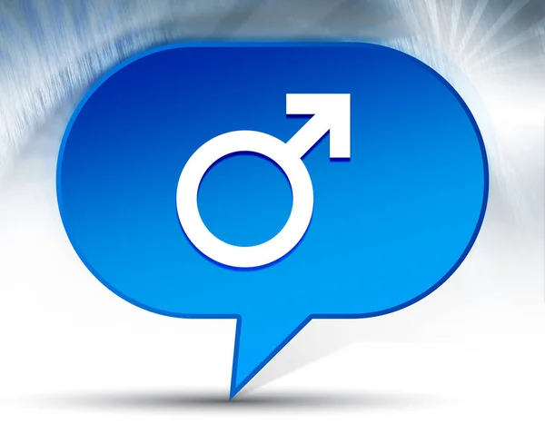 Male symbol icon blue bubble background — Stock Photo, Image