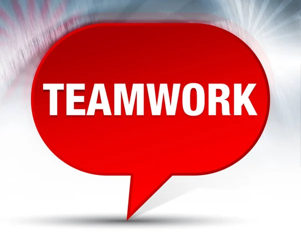 Teamwork röd bubbla bakgrund — Stockfoto