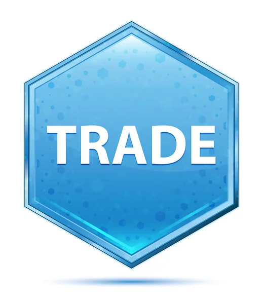 Trade Crystal blå insexknappen — Stockfoto