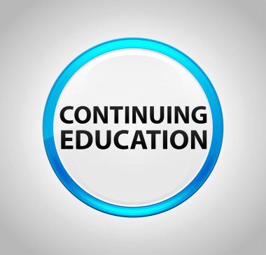 Sürekli Eğitim Yuvarlak Mavi Buton