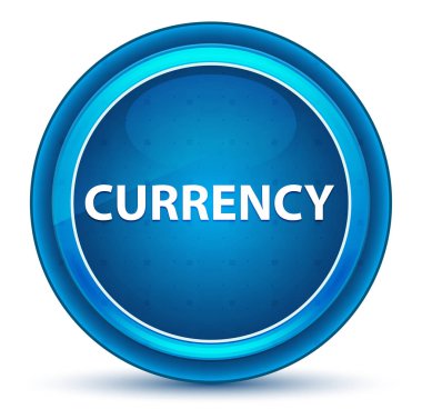 Para Birimi Eyeball Mavi Yuvarlak Düğme