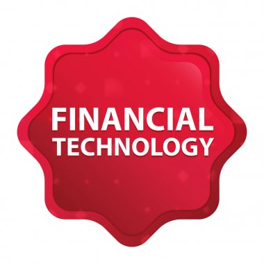 Finansal Teknoloji sisli kırmızı starburst etiket düğmesi yükseldi