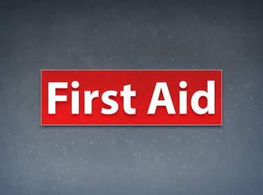 İlk Yardım Kırmızı Banner Soyut Arka Plan