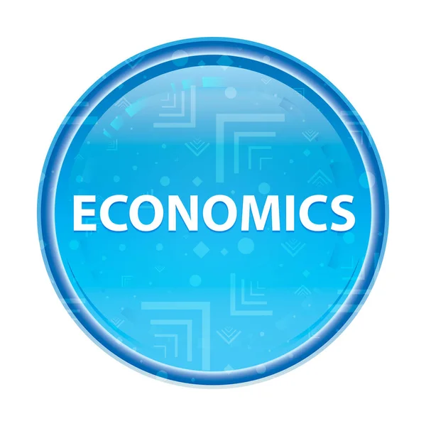 Economie Floral blauwe ronde knop — Stockfoto