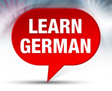 Almanca Kırmızı Bubble Arka Plan öğrenin